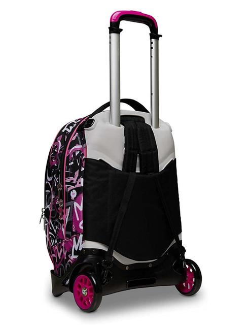JACJ CHULKY Rucksack mit abnehmbarem Trolley ROSA VIOLETT - Rucks&auml;cke mit Trolleyfunktion