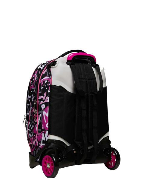 JACJ CHULKY Rucksack mit abnehmbarem Trolley ROSA VIOLETT - Rucks&auml;cke mit Trolleyfunktion