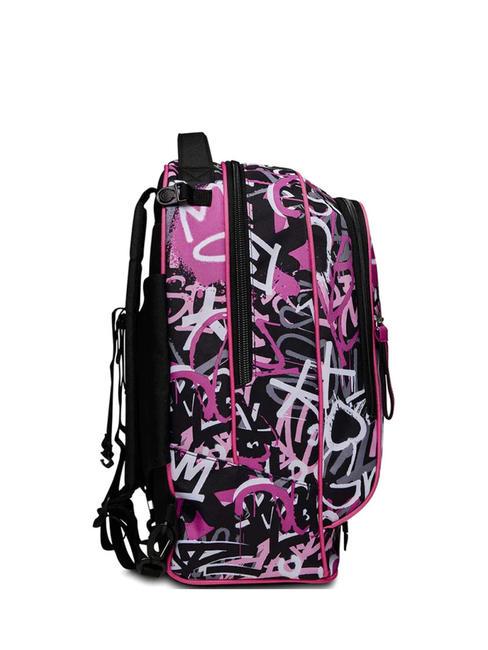 JACJ CHULKY Rucksack mit abnehmbarem Trolley ROSA VIOLETT - Rucks&auml;cke mit Trolleyfunktion