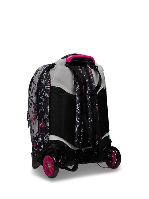 JACK ZIPPER GLAMY Abnehmbarer Trolley-Rucksack Stahlgrau - Rucks&auml;cke mit Trolleyfunktion