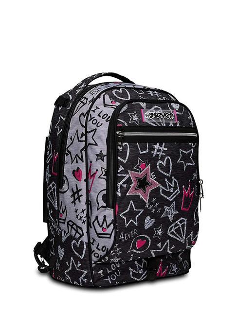 JACK ZIPPER GLAMY Abnehmbarer Trolley-Rucksack Stahlgrau - Rucks&auml;cke mit Trolleyfunktion