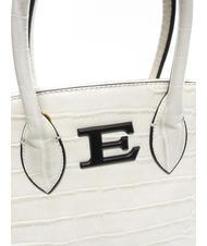 ERMANNO SCERVINO NEVE Tasche im Bugatti-Stil mit Krokodildruck Weiss - Damentaschen - 3