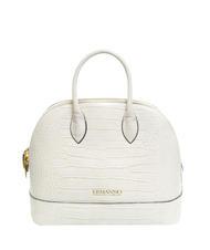 ERMANNO SCERVINO NEVE Tasche im Bugatti-Stil mit Krokodildruck Weiss - Damentaschen - 4