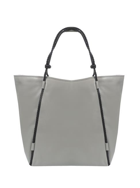 SINFONIA Shopper-Umh&auml;ngetasche aus Leder Stein - Damentaschen