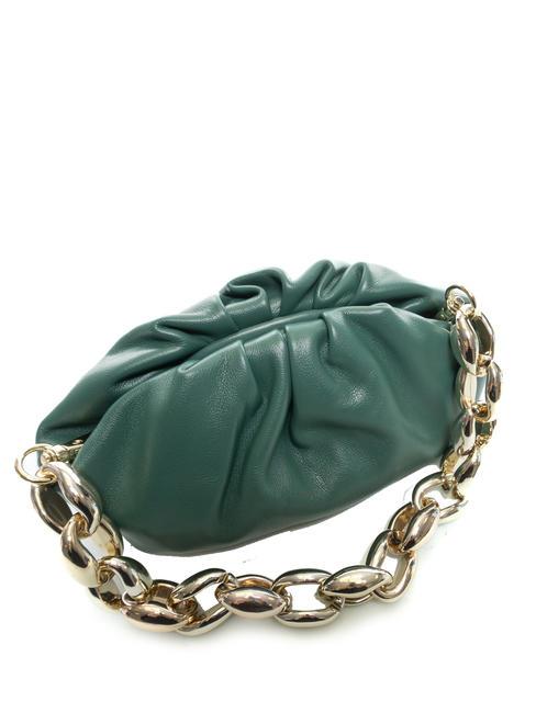 DUBAI Clutch mit Kettengriff gr&uuml;n - Damentaschen
