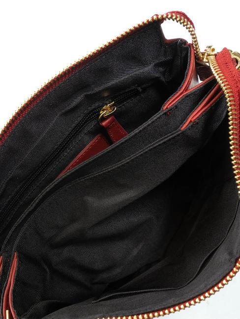 MILANO Ledertasche mit Nieten Dunkelrot - Damentaschen
