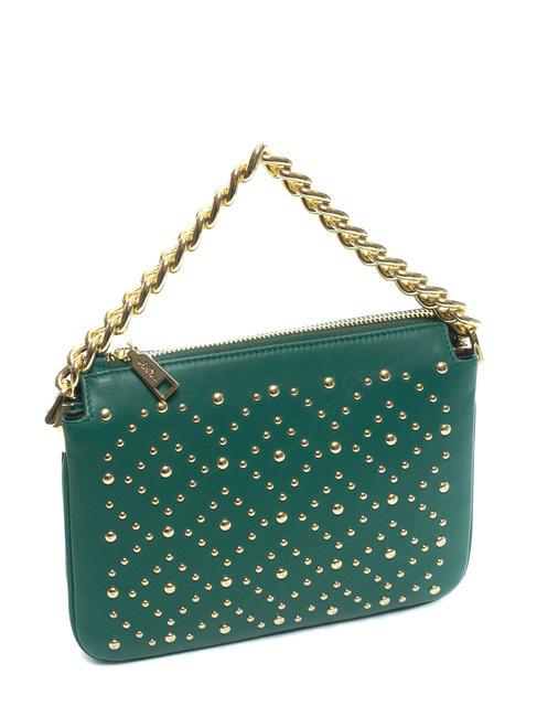 MILANO Ledertasche mit Nieten gr&uuml;n - Damentaschen