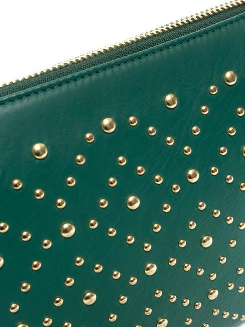 MILANO Ledertasche mit Nieten gr&uuml;n - Damentaschen