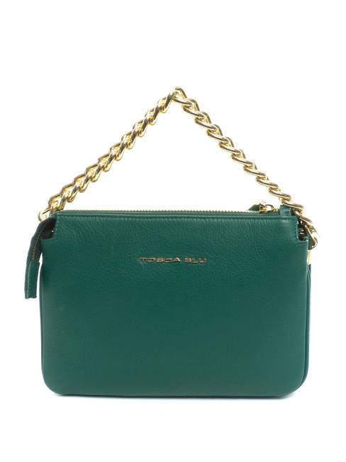 MILANO Ledertasche mit Nieten gr&uuml;n - Damentaschen