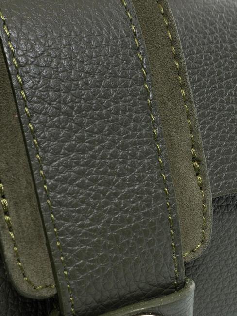 DUBROVNIK Mini-Kofferraumtasche aus Leder Militärg - Damentaschen