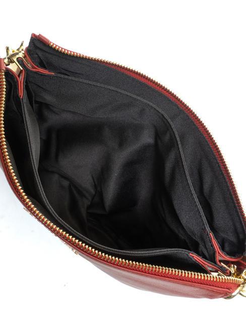MILANO Ledertasche mit Schulterriemen Dunkelrot - Damentaschen