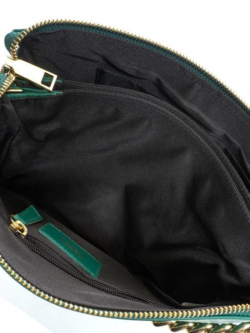 MILANO Ledertasche mit Schulterriemen gr&uuml;n - Damentaschen