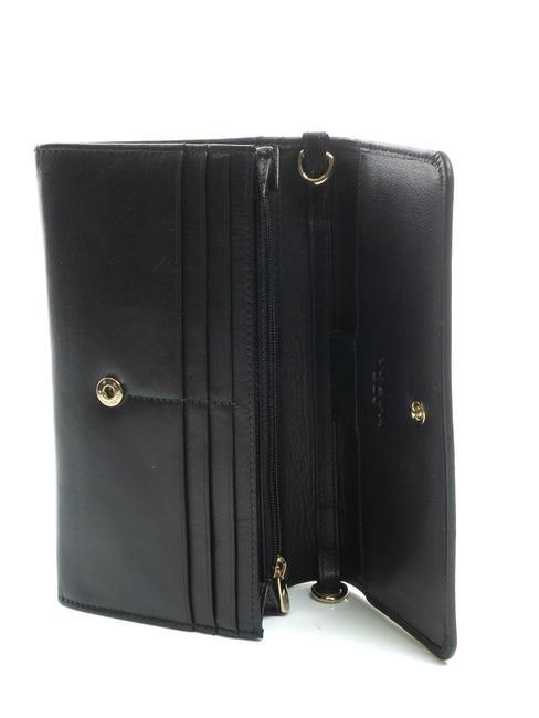 NIZZA Gro&szlig;e Geldb&ouml;rse mit Nieten Schwarz - Brieftaschen Damen