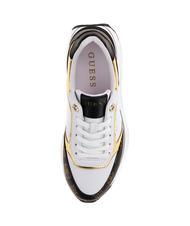 GUESS CAMRIO Plateau-Sneaker Weiss-braun - Damenschuhe - 5
