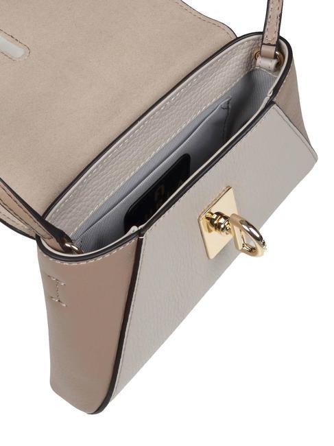 NET Rahmentasche aus Leder Marshmallow+Vollmond+Greige - Damentaschen