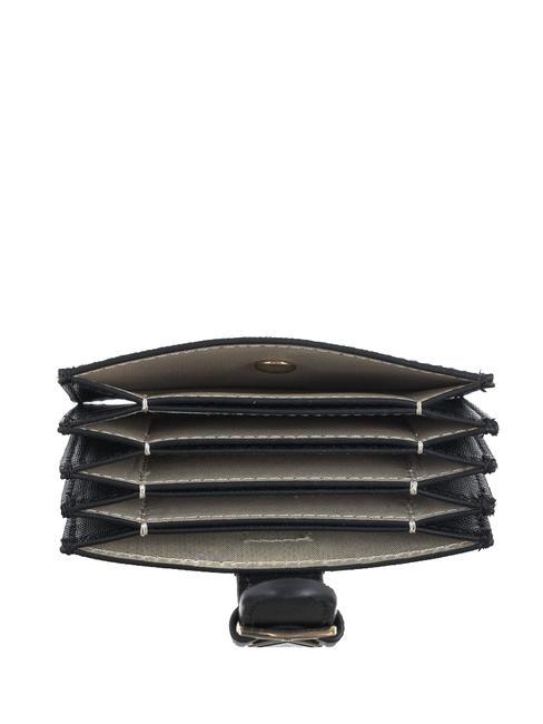   Kartenetui mit Saffiano-Effekt SCHWARZ - Brieftaschen Damen
