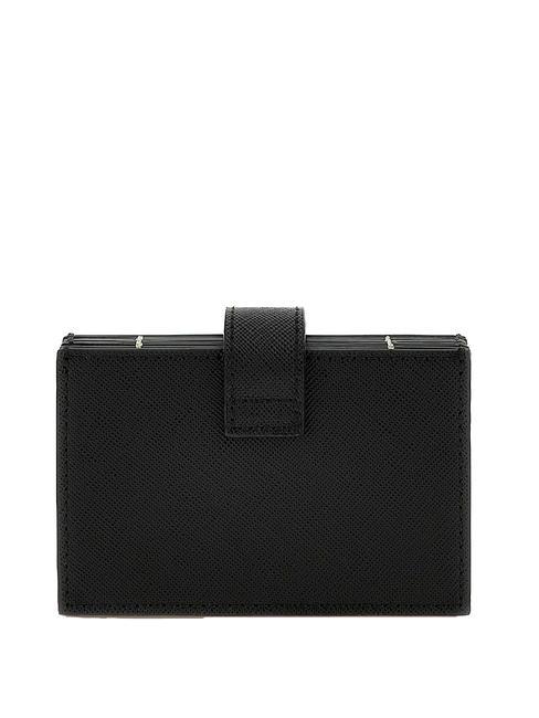   Kartenetui mit Saffiano-Effekt SCHWARZ - Brieftaschen Damen