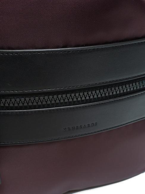 ZENITH Nylontasche mit Tasche Braun schwarz - Rucks&auml;cke f&uuml;r Schule &amp; Freizeit