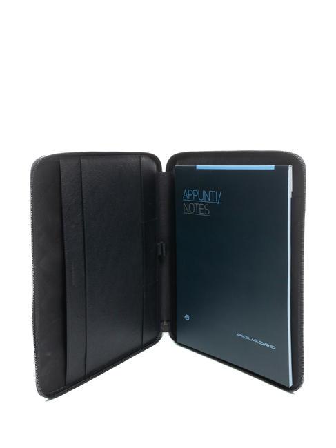 CAMPIONARIO - BLACK SQUARE Leder A4 Klemmbrett Blau - Tablettmappe &amp; Organizer