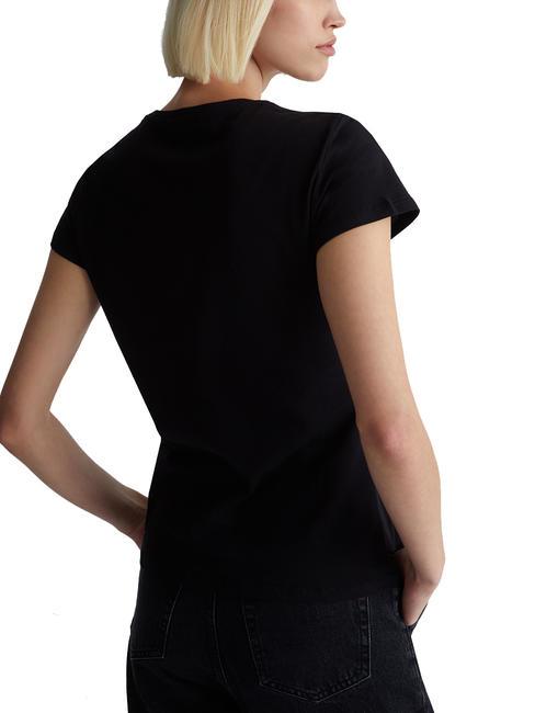 MODA T-Shirt mit Pailletten-Logo Nero Macula Liujo - T-Shirts und Tops f&uuml;r Damen
