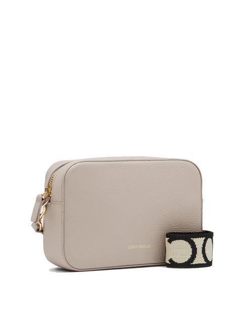 TEBE Schultertasche aus strukturiertem Leder Puderrosa - Damentaschen