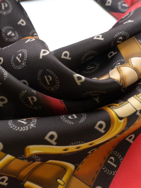 TWILL Bedruckter Schal Schwarz und Fuchsia - Schals