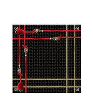 POLLINI TWILL CHAIN Bedruckter Schal Schwarz und Rot - Schals - 4