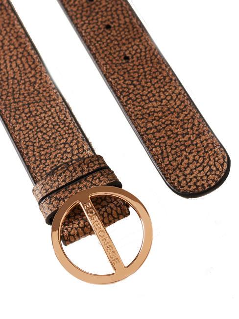 GRAFFITI G&uuml;rtel mit runder Schnalle natur op / schwarz - G&uuml;rtel