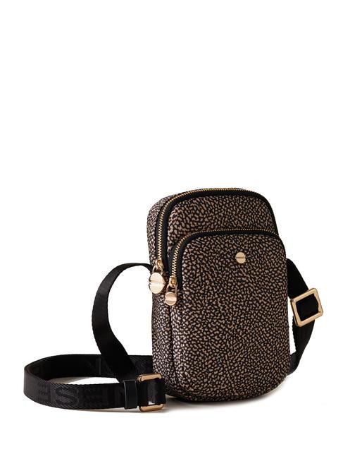 CLASSICA Mikrotasche mit Smartphone-Halterung OP / NATUR / SCHWARZ - Damentaschen