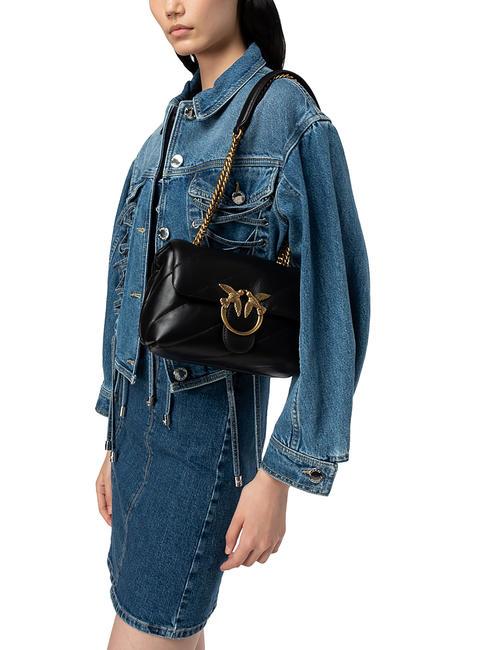 MINI LOVE BAG Nappatasche schwarz-antikgold - Damentaschen