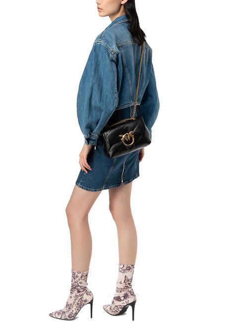 MINI LOVE BAG Nappatasche schwarz-antikgold - Damentaschen