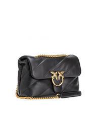 PINKO CLASSIC LOVE PUFF Tasche aus Nappaleder schwarz-antikgold - Damentaschen - 2