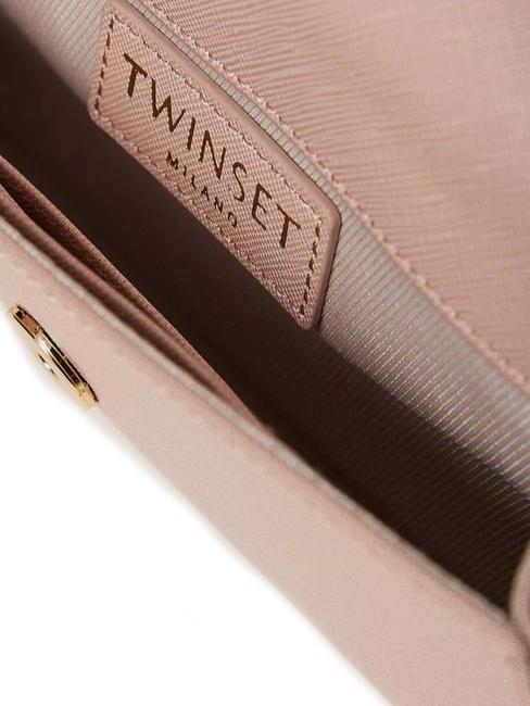 OVAL T Clutch mit Kettenschulterriemen nebliges Rosa - Damentaschen