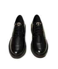 TWINSET STUDS Schn&uuml;rschuh aus Leder Schwarz - Damenschuhe - 3