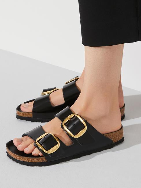 ARIZONA Big Buckle Sandale aus Leder schwarz leuchten - Schuhe Unisex