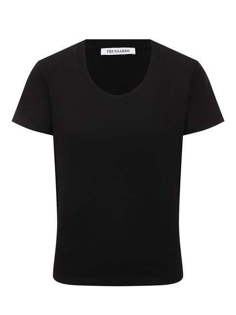 LOGO RING Baumwoll t-shirt SCHWARZ - T-Shirts und Tops f&uuml;r Damen