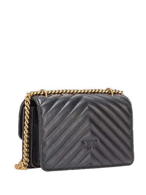 MINI LOVE BAG Eine Chevron-Tasche schwarz-antikgold - Damentaschen