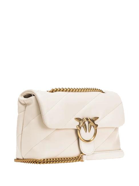 MINI LOVE BAG Nappatasche Seide wei&szlig;-antikgold - Damentaschen