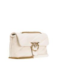 PINKO MINI LOVE BAG Nappatasche Seide wei&szlig;-antikgold - Damentaschen - 2