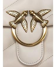 PINKO MINI LOVE BAG Nappatasche Seide wei&szlig;-antikgold - Damentaschen - 3