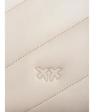 PINKO MINI LOVE BAG Nappatasche Seide wei&szlig;-antikgold - Damentaschen - 4