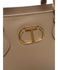 TWINSET OVAL T Handtasche mit Schultergurt helles Taupe - Damentaschen - 3
