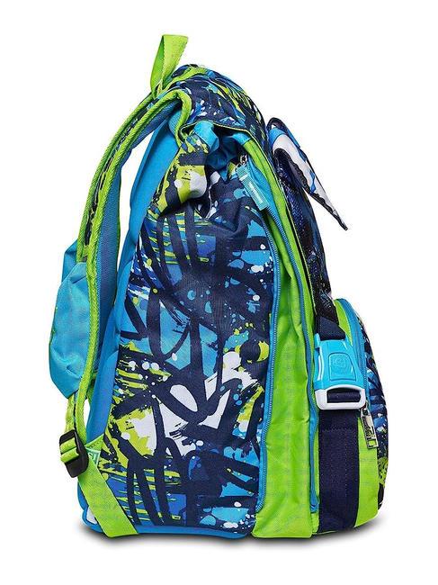 DRAGGHY BOY Gro&szlig;er erweiterbarer Rucksack Blau - Rucks&auml;cke f&uuml;r Schule &amp; Freizeit