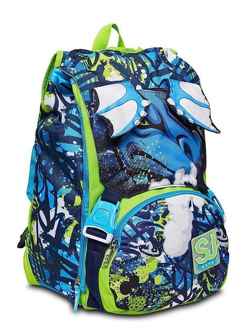 DRAGGHY BOY Gro&szlig;er erweiterbarer Rucksack Blau - Rucks&auml;cke f&uuml;r Schule &amp; Freizeit