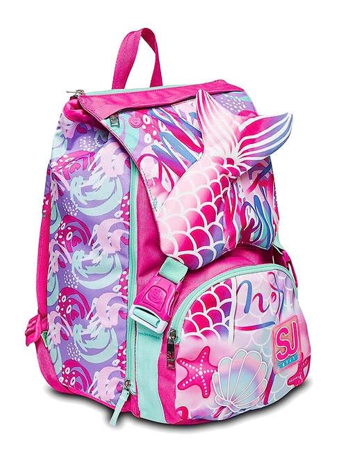 SEA BEAUTY Gro&szlig;er erweiterbarer Rucksack Himbeerrose - Rucks&auml;cke f&uuml;r Schule &amp; Freizeit
