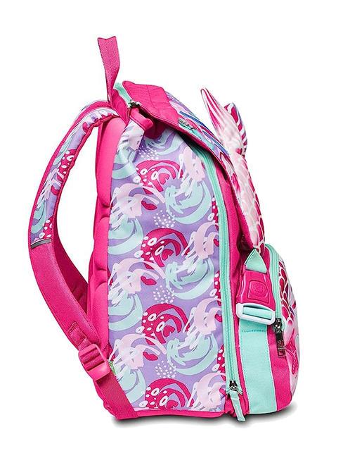 SEA BEAUTY Gro&szlig;er erweiterbarer Rucksack Himbeerrose - Rucks&auml;cke f&uuml;r Schule &amp; Freizeit