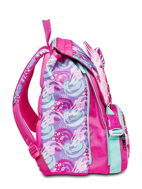 SEA BEAUTY Gro&szlig;er erweiterbarer Rucksack Himbeerrose - Rucks&auml;cke f&uuml;r Schule &amp; Freizeit