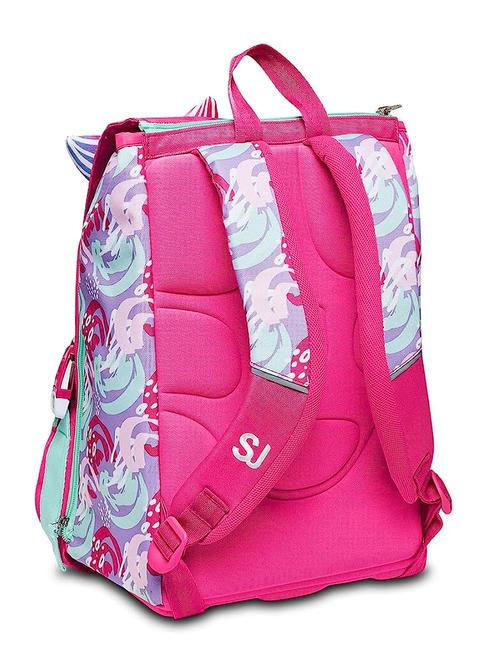 SEA BEAUTY Gro&szlig;er erweiterbarer Rucksack Himbeerrose - Rucks&auml;cke f&uuml;r Schule &amp; Freizeit