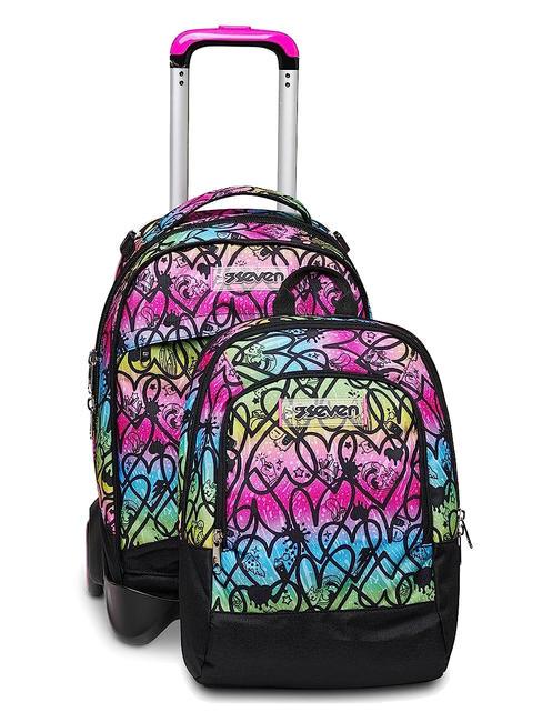 COLOUR EXPRESSION JACK Abnehmbarer Trolley-Rucksack, Doppelrucksack RHODAMINROT - Rucks&auml;cke mit Trolleyfunktion
