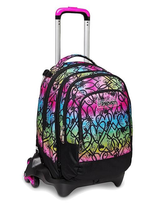 COLOUR EXPRESSION JACK Abnehmbarer Trolley-Rucksack, Doppelrucksack RHODAMINROT - Rucks&auml;cke mit Trolleyfunktion
